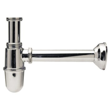 Sifone di scarico in ottone leggero cromato