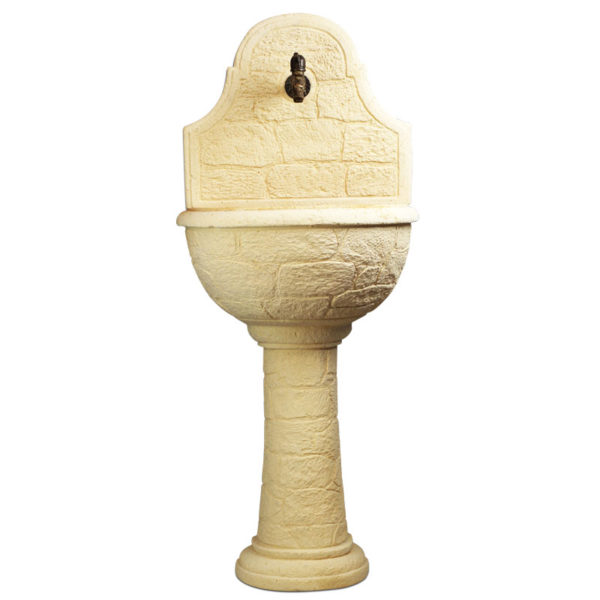 Fontana da parete pietra ricostruita