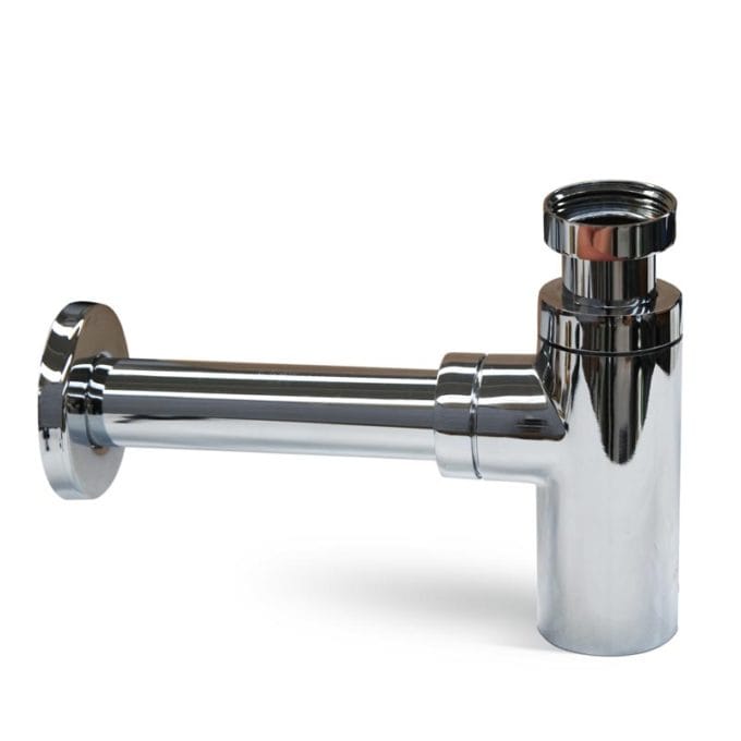 Sifone Flessibile In Ottone Per Lavabo E Vasca – Attacco DN30, Testa 32/30 Mm, Estensibile Fino A 80 Cm, Marrone Antico